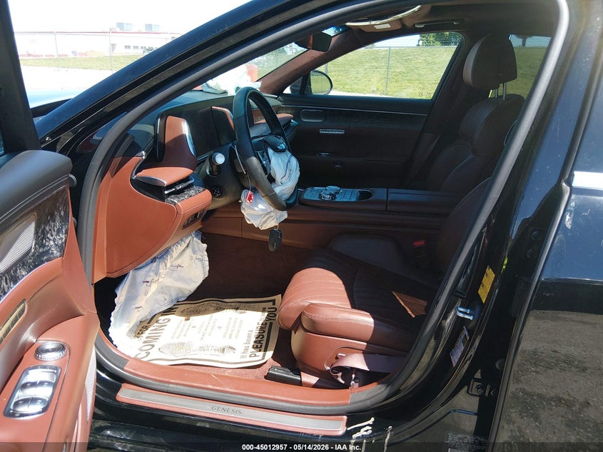 2023 Genesis G90 VIN KMTFC4SD6PU026082 IAAI salvage auction — FRONT END, Salvage (Missouri), sold $19,000 on 2026-07-14 (photo 5)