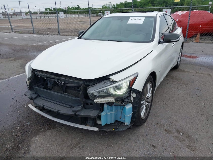2020 Infiniti Q50 VIN JN1EV7AP5LM206085 IAAI salvage auction — FRONT END, Salvage (Oregon), sold $4,200 on 2026-08-21 (photo 2)