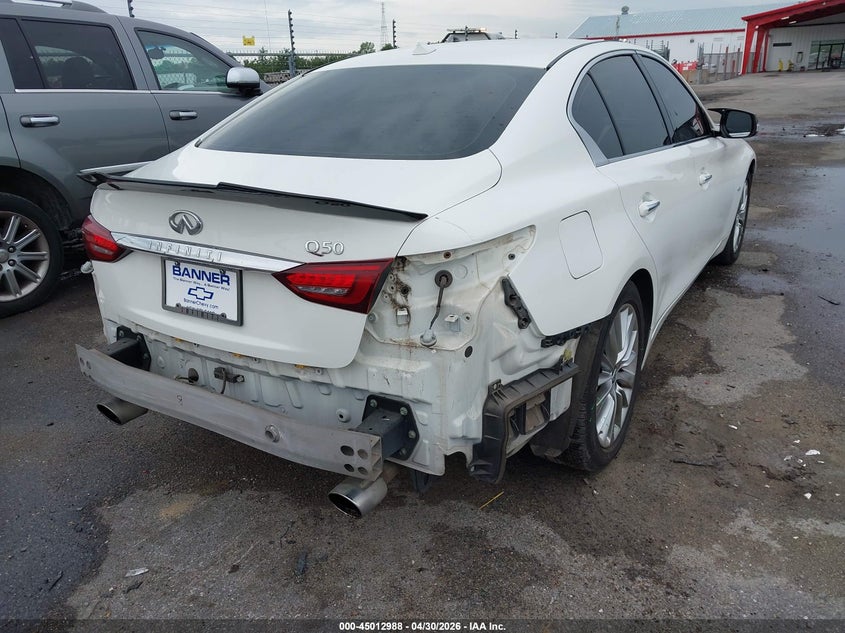 2020 Infiniti Q50 VIN JN1EV7AP5LM206085 IAAI salvage auction — FRONT END, Salvage (Oregon), sold $4,200 on 2026-08-21 (photo 4)