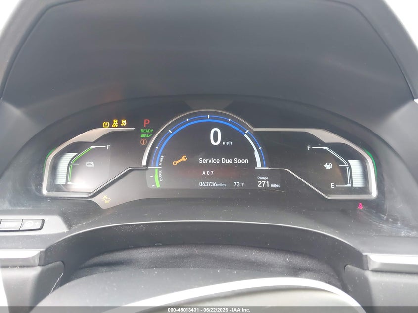 2018 Honda Clarity VIN JHMZC5F14JC021654 IAAI salvage auction — REAR END, Salvage (Massachusetts), sold $6,450 on 2026-07-17 (photo 7)