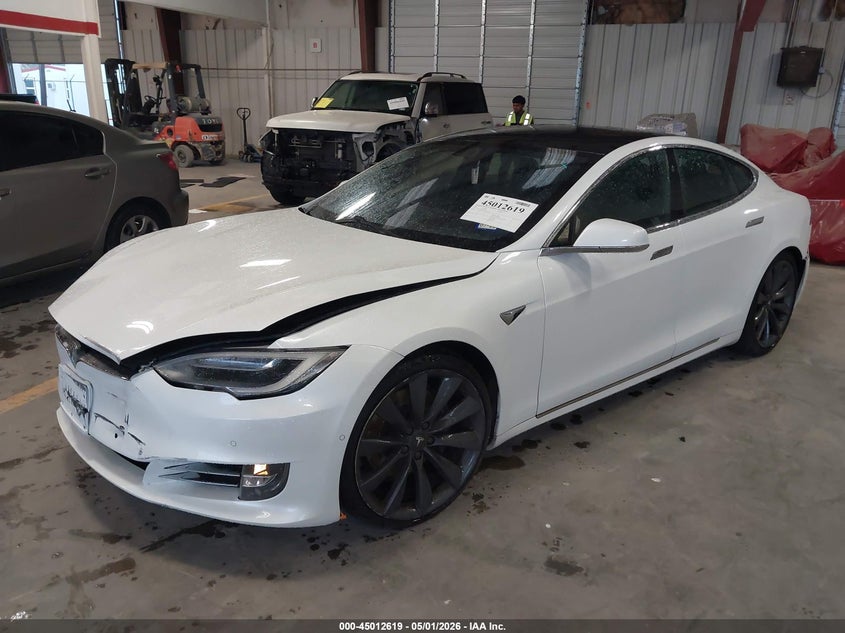 2017 Tesla Model s VIN 5YJSA1E19HF223292 IAAI salvage auction — FRONT END, Salvage (Texas), sold $4,550 on 2026-07-09 (photo 2)
