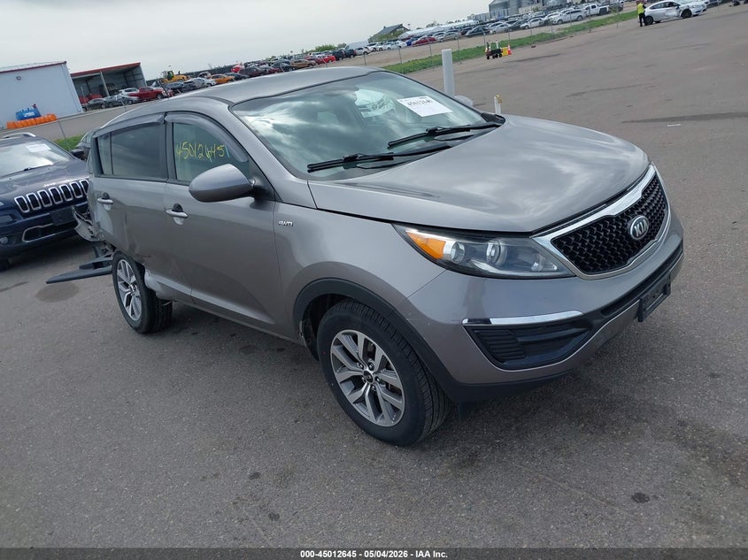 2014 Kia Sportage VIN KNDPBCAC0E7641246 IAAI salvage auction — REAR END, Prior Salvage (Minnesota), sold $875 on 2026-07-13 (photo 1)