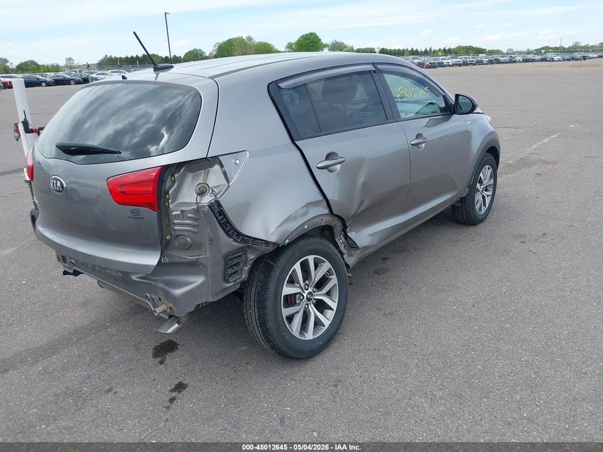 2014 Kia Sportage VIN KNDPBCAC0E7641246 IAAI salvage auction — REAR END, Prior Salvage (Minnesota), sold $875 on 2026-07-13 (photo 4)