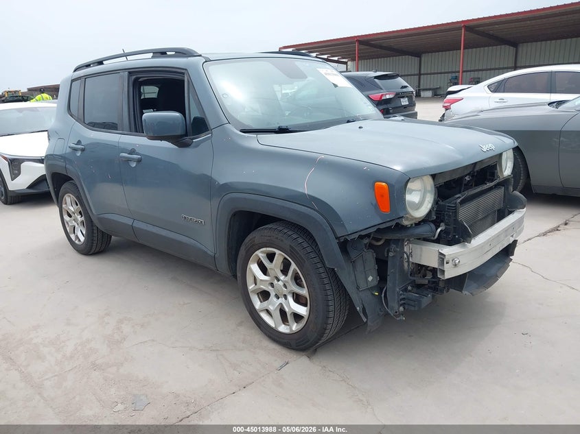 2017 Jeep Renegade VIN ZACCJABB1HPG40237 IAAI salvage auction — FRONT END, Original (Texas), sold $1,200 on 2026-07-21 (photo 1)