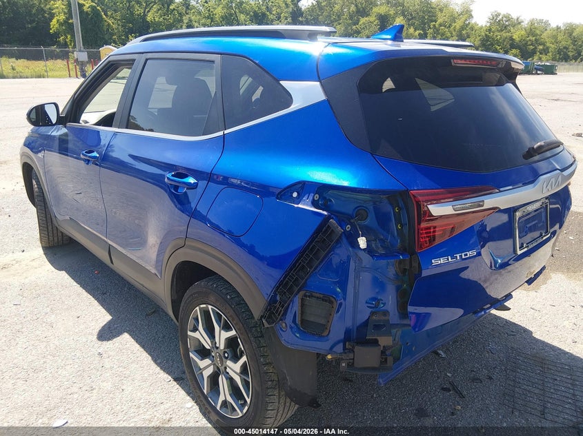 2022 Kia Seltos VIN KNDERCAA1N7244954 IAAI salvage auction — FRONT & REAR, Salvage (Louisiana), sold $3,050 on 2026-07-14 (photo 3)