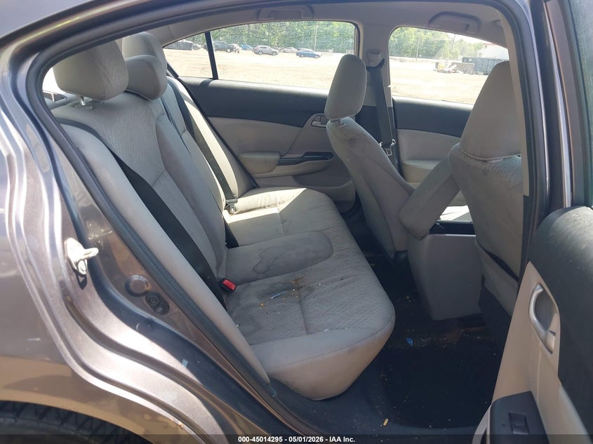 2015 Honda Civic VIN 19XFB2F55FE233052 IAAI salvage auction — FRONT & REAR, Salvage - Greater Than 75% (Maryland), sold $1,650 on 2026-07-31 (photo 8)