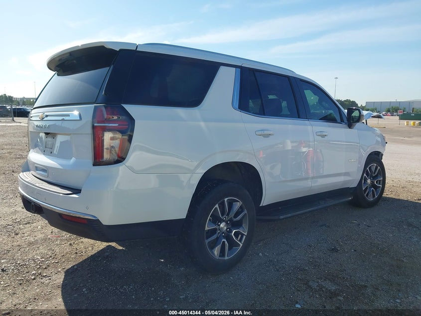 2023 Chevrolet Tahoe VIN 1GNSCMKD7PR456839 IAAI salvage auction — LEFT FRONT, Original (Texas), sold $10,250 on 2026-07-30 (photo 4)