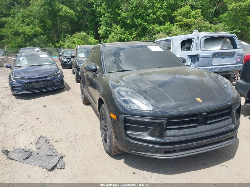2023 Porsche Macan VIN WP1AA2A59PLB12875 IAAI salvage auction — LEFT REAR, Salvage (Massachusetts), sold $28,350 on 2026-08-04 (photo 1)