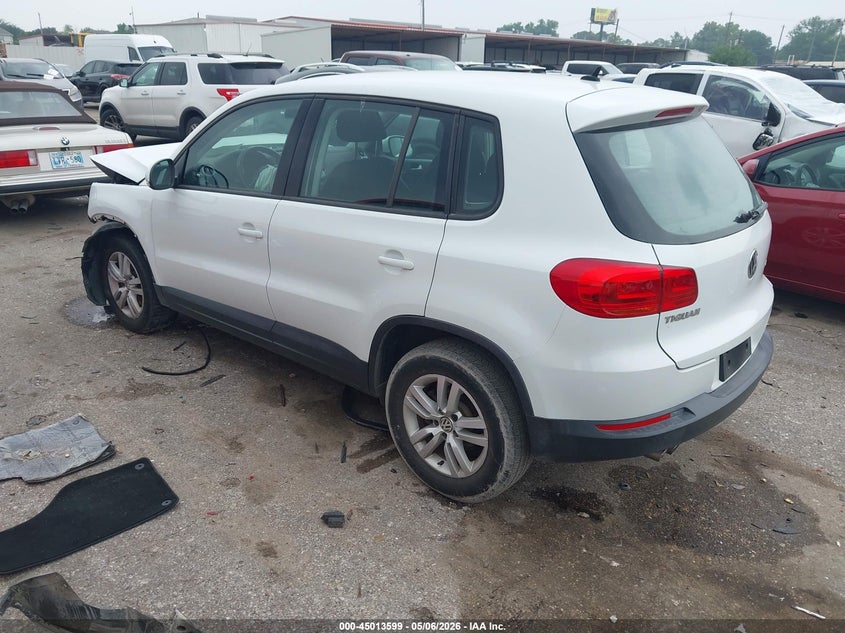 2014 Volkswagen Tiguan VIN WVGAV3AX2EW623428 IAAI salvage auction — FRONT END, Salvage (Texas), sold $300 on 2026-07-22 (photo 3)