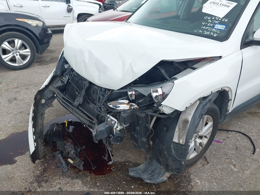 2014 Volkswagen Tiguan VIN WVGAV3AX2EW623428 IAAI salvage auction — FRONT END, Salvage (Texas), sold $300 on 2026-07-22 (photo 6)