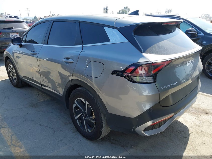 2025 Kia Sportage VIN KNDPU3DG9S7202440 IAAI salvage auction — RIGHT FRONT, Salvage (California), sold $9,725 on 2026-07-08 (photo 3)