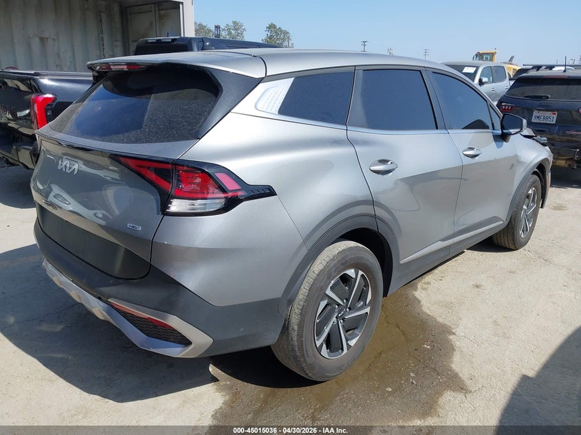 2025 Kia Sportage VIN KNDPU3DG9S7202440 IAAI salvage auction — RIGHT FRONT, Salvage (California), sold $9,725 on 2026-07-08 (photo 4)