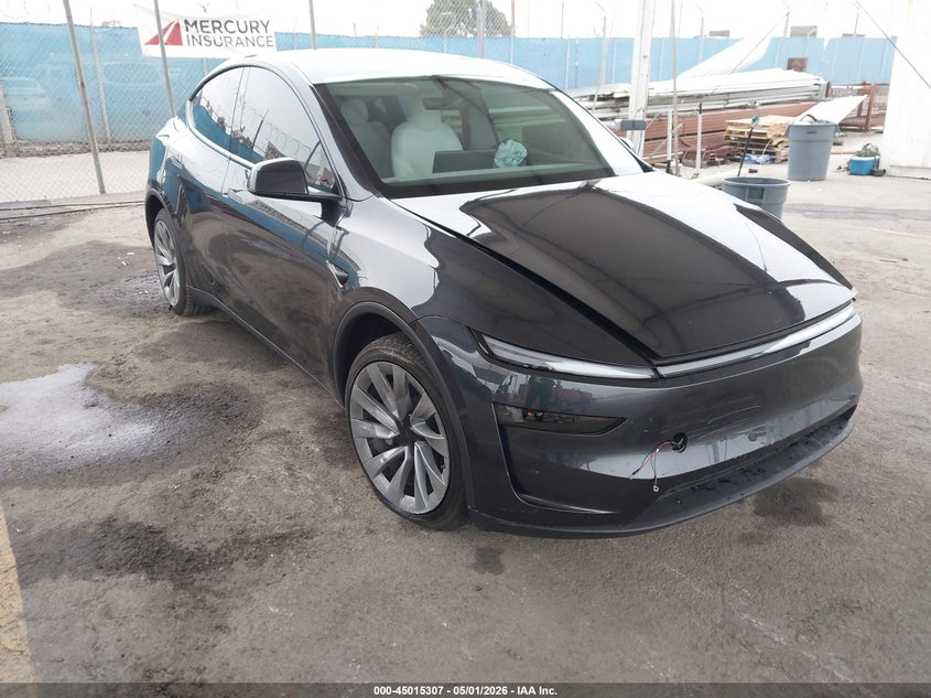 2026 Tesla Model y VIN 7SAYGDED3TF445438 IAAI salvage auction — LEFT FRONT, Salvage (California), sold $10,100 on 2026-07-29 (photo 1)