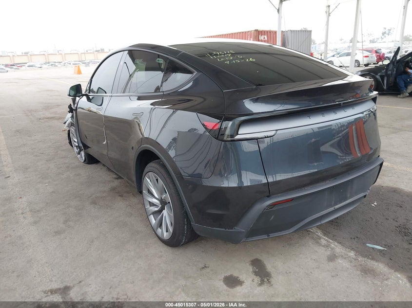 2026 Tesla Model y VIN 7SAYGDED3TF445438 IAAI salvage auction — LEFT FRONT, Salvage (California), sold $10,100 on 2026-07-29 (photo 3)