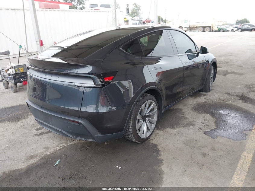 2026 Tesla Model y VIN 7SAYGDED3TF445438 IAAI salvage auction — LEFT FRONT, Salvage (California), sold $10,100 on 2026-07-29 (photo 4)