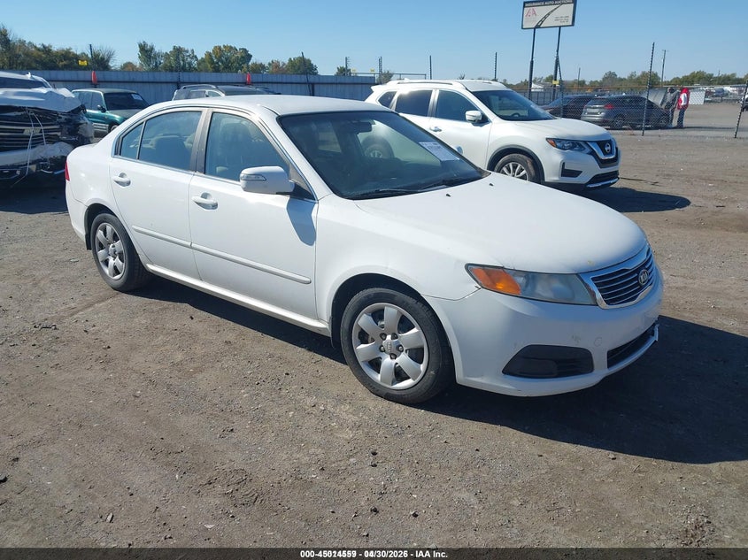2009 Kia Optima VIN KNAGE228295367607 IAAI salvage auction — FRONT END, Salvage (Idaho), sold $325 on 2026-07-08 (photo 1)