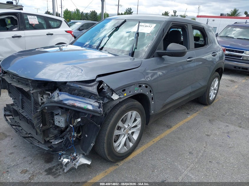 2021 Chevrolet Trailblazer VIN KL79MMS25MB011696 IAAI salvage auction — FRONT END, Salvage (California), sold $1,550 on 2026-07-28 (photo 2)