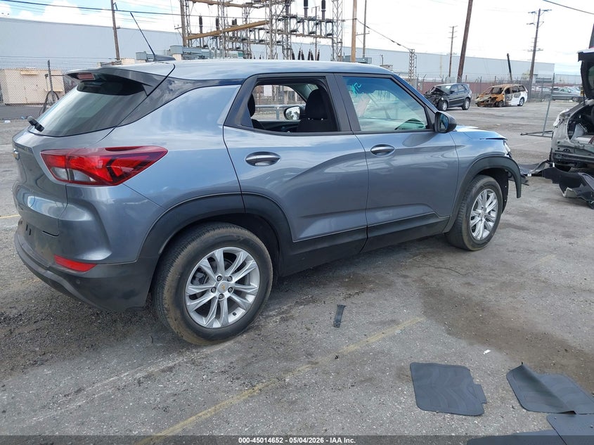 2021 Chevrolet Trailblazer VIN KL79MMS25MB011696 IAAI salvage auction — FRONT END, Salvage (California), sold $1,550 on 2026-07-28 (photo 4)