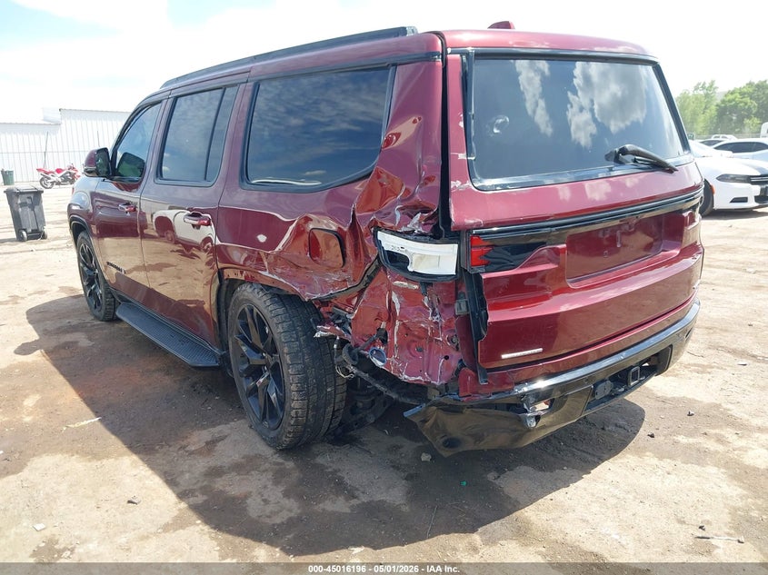 2022 Jeep Grand wagoneer VIN 1C4SJVBT0NS137512 IAAI salvage auction — LEFT REAR, Salvage Title, sold $14,000 on 2026-08-24 (photo 3)