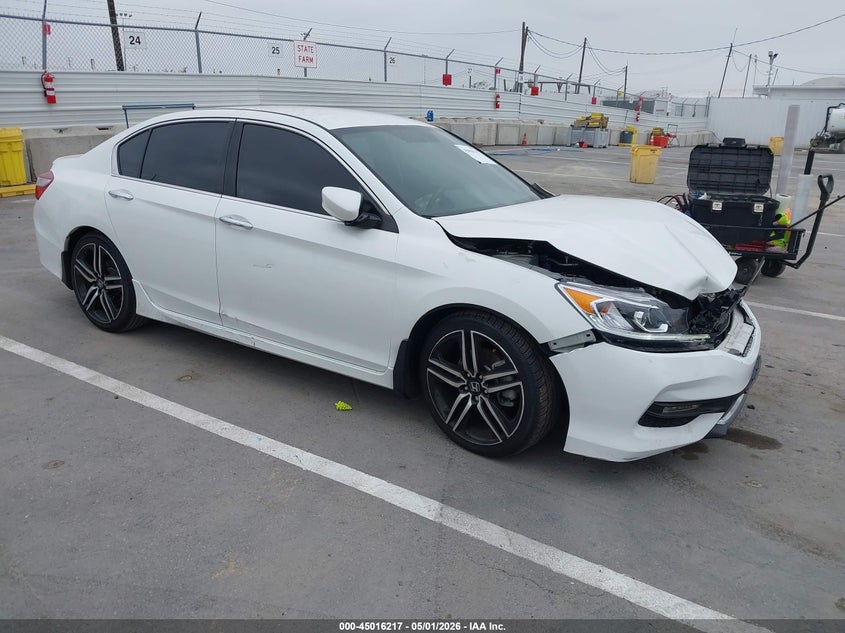 2017 Honda Accord VIN 1HGCR2F14HA077511 IAAI salvage auction — FRONT END, Salvage (California), sold $4,300 on 2026-08-22 (photo 1)