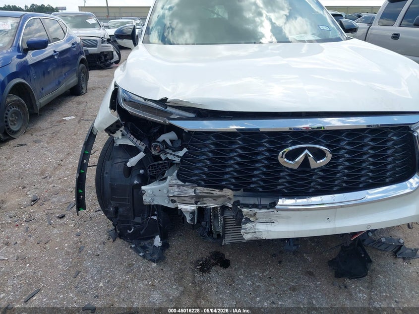 2025 Infiniti Qx60 VIN 5N1AL1FR7SC340444 IAAI salvage auction — FRONT END, Original (Texas), sold $12,300 on 2026-07-29 (photo 6)