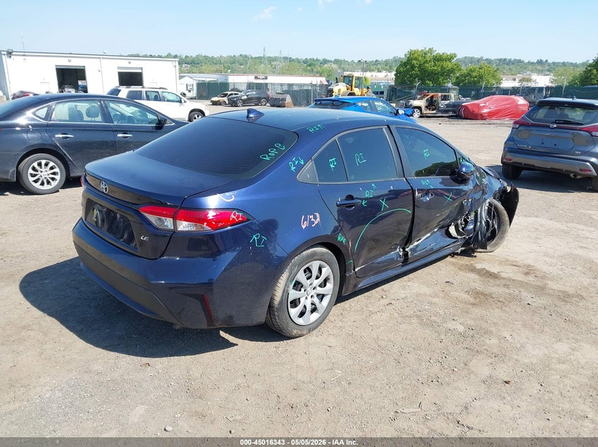 2022 Toyota Corolla VIN 5YFEPMAE9NP287158 IAAI salvage auction — RIGHT FRONT, Salvage (Pennsylvania), sold $4,000 on 2026-07-10 (photo 4)