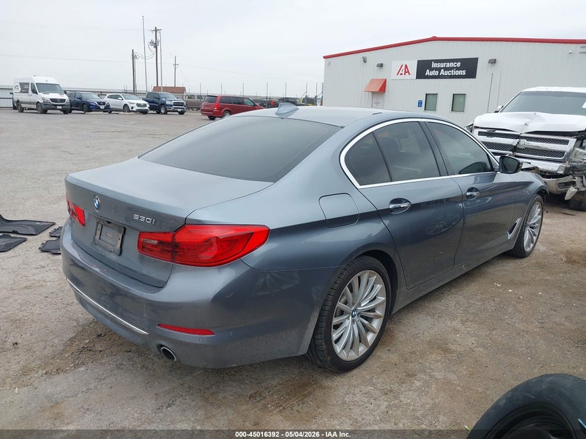 2018 BMW 5er VIN WBAJA5C54JWA39341 IAAI salvage auction — FRONT END, Original (Texas), sold $7,275 on 2026-07-28 (photo 4)