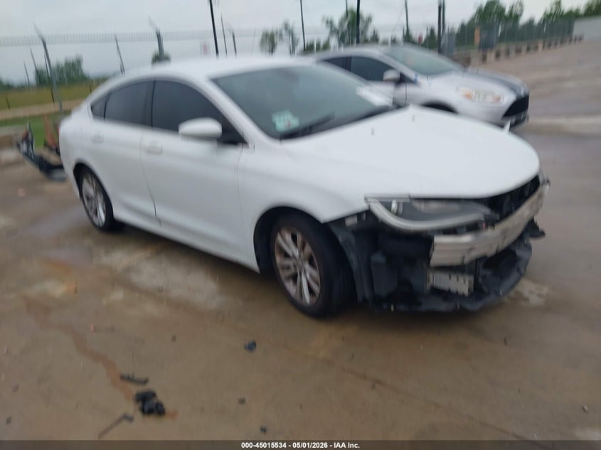 2015 Chrysler 200 VIN 1C3CCCAB3FN653072 IAAI salvage auction — FRONT END, Original (Texas), sold $325 on 2026-07-11 (photo 1)