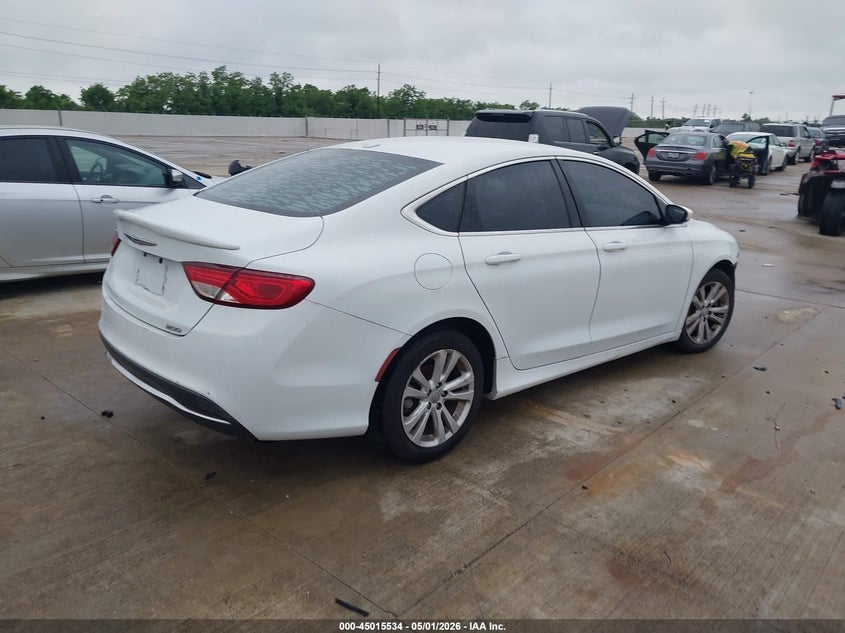 2015 Chrysler 200 VIN 1C3CCCAB3FN653072 IAAI salvage auction — FRONT END, Original (Texas), sold $325 on 2026-07-11 (photo 4)
