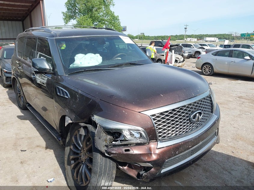 2016 Infiniti Qx80 VIN JN8AZ2NE5G9122311 IAAI salvage auction — RIGHT SIDE, Junk (Oklahoma), sold $2,275 on 2026-07-08 (photo 1)