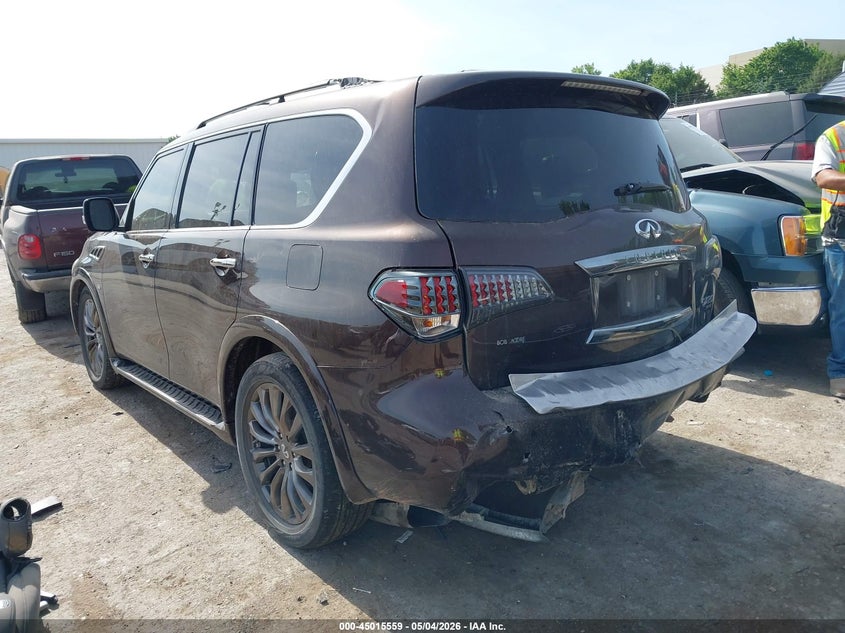 2016 Infiniti Qx80 VIN JN8AZ2NE5G9122311 IAAI salvage auction — RIGHT SIDE, Junk (Oklahoma), sold $2,275 on 2026-07-08 (photo 3)