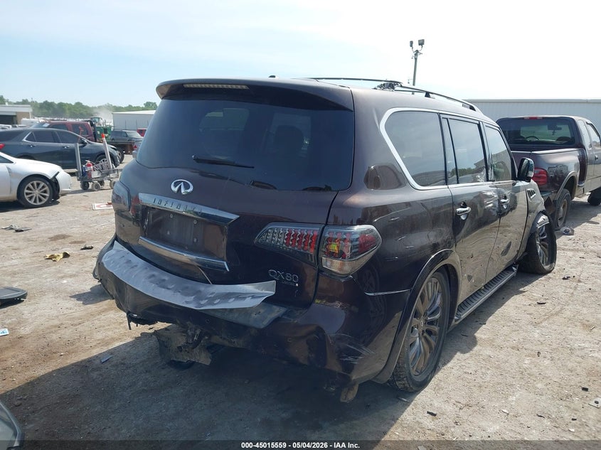2016 Infiniti Qx80 VIN JN8AZ2NE5G9122311 IAAI salvage auction — RIGHT SIDE, Junk (Oklahoma), sold $2,275 on 2026-07-08 (photo 4)