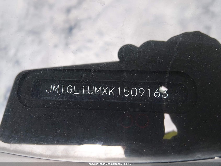 2019 Mazda 6 VIN JM1GL1UMXK1509163 IAAI salvage auction — REAR END, Salvage (New Mexico), sold $4,250 on 2026-07-15 (photo 9)
