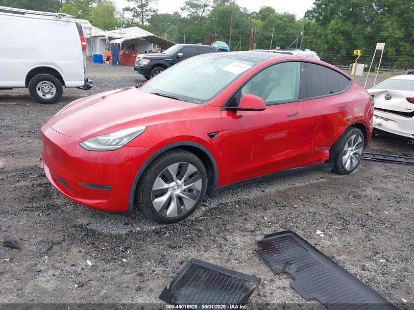 2021 Tesla Model y VIN 5YJYGDEE3MF075969 IAAI salvage auction — SIDE, Clear (South Carolina), sold $8,400 on 2026-07-22 (photo 2)
