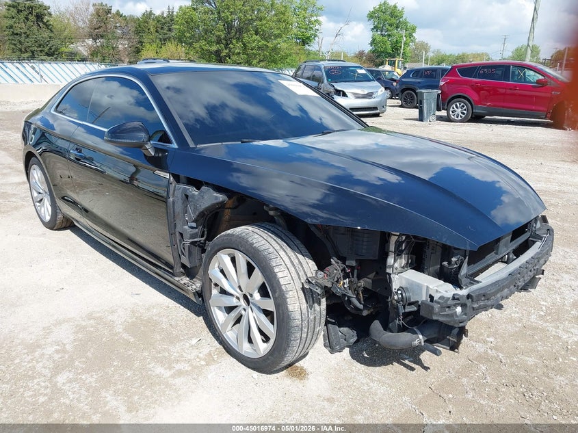 2018 Audi A5 VIN WAUNNAF55JA102371 IAAI salvage auction — FRONT & REAR, Salvage (North Carolina), sold $4,500 on 2026-07-10 (photo 1)