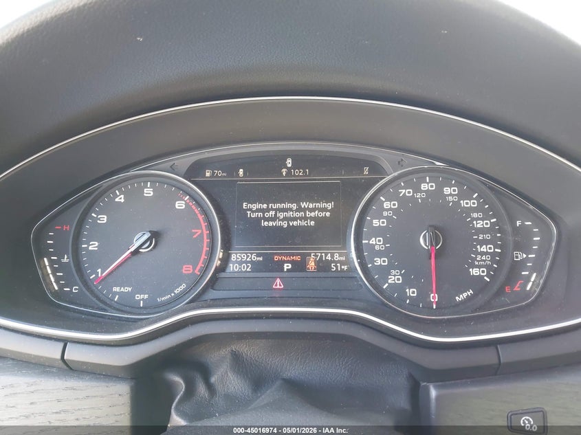 2018 Audi A5 VIN WAUNNAF55JA102371 IAAI salvage auction — FRONT & REAR, Salvage (North Carolina), sold $4,500 on 2026-07-10 (photo 7)
