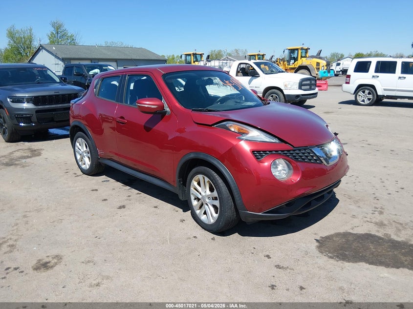 2015 Nissan Juke VIN JN8AF5MR3FT504773 IAAI salvage auction — LEFT FRONT, Salvage (Ohio), sold $800 on 2026-07-14 (photo 1)