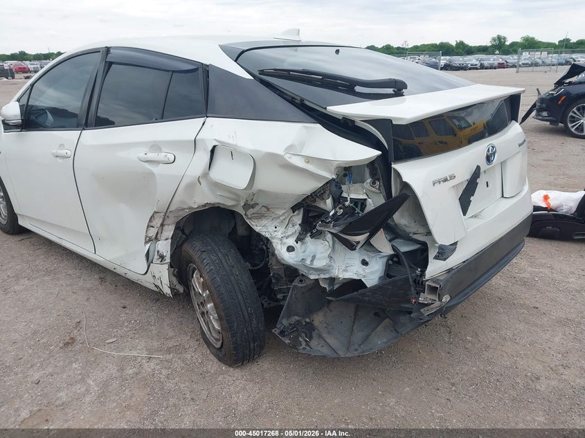 2016 Toyota Prius VIN JTDKARFU8G3006738 IAAI salvage auction — FRONT & REAR, Salvage (Texas), sold $2,050 on 2026-07-28 (photo 6)