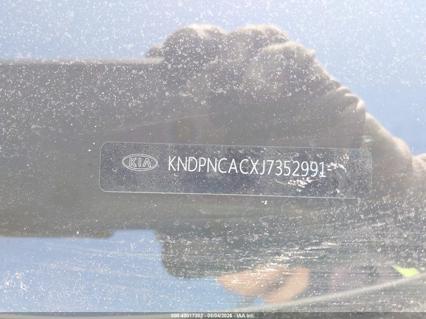 2018 Kia Sportage VIN KNDPNCACXJ7352991 IAAI salvage auction — FRONT END, Salvage - Greater Than 75% (Maryland), sold $3,450 on 2026-07-09 (photo 9)