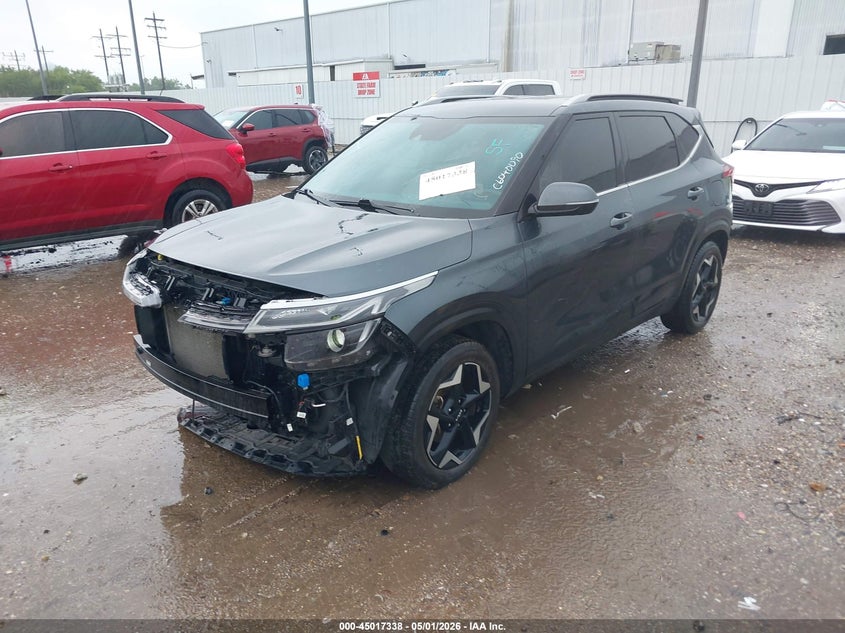 2024 Kia Seltos VIN KNDER2AA3R7500687 IAAI salvage auction — FRONT & REAR, Original (Texas), sold $3,750 on 2026-07-16 (photo 2)