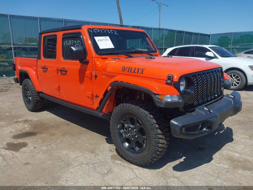 2023 Jeep Gladiator VIN 1C6HJTAG4PL578180 IAAI salvage auction — RIGHT FRONT, Salvage (Indiana), sold $13,900 on 2026-07-28 (photo 1)