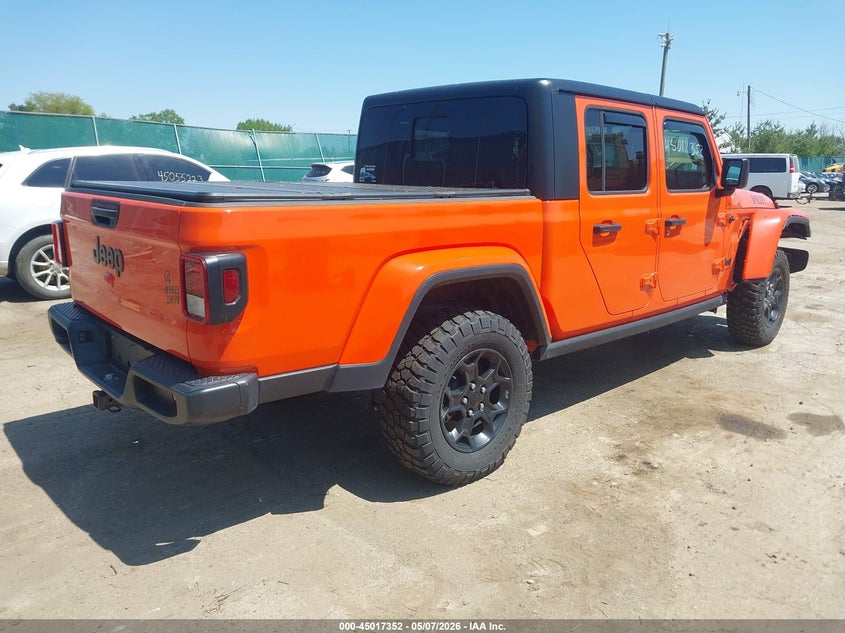 2023 Jeep Gladiator VIN 1C6HJTAG4PL578180 IAAI salvage auction — RIGHT FRONT, Salvage (Indiana), sold $13,900 on 2026-07-28 (photo 4)