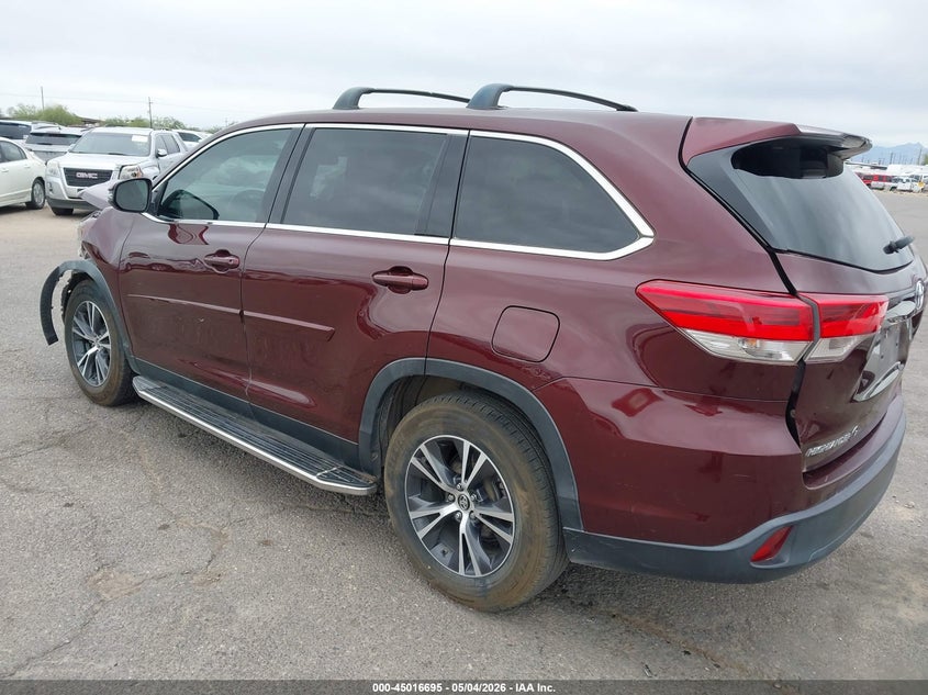 2019 Toyota Highlander VIN 5TDZZRFHXKS351139 IAAI salvage auction — FRONT END, Salvage (Arizona), sold $3,500 on 2026-07-12 (photo 3)