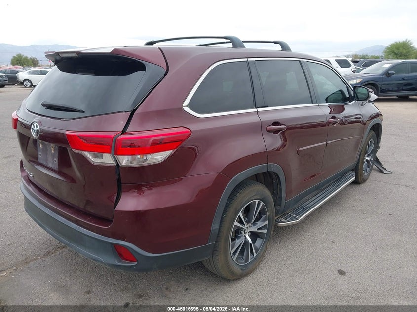 2019 Toyota Highlander VIN 5TDZZRFHXKS351139 IAAI salvage auction — FRONT END, Salvage (Arizona), sold $3,500 on 2026-07-12 (photo 4)