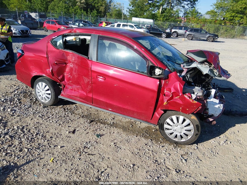 2023 Mitsubishi Mirage VIN ML32FUFJ0PHF03494 IAAI salvage auction — FRONT END, Salvage Title, sold $100 on 2026-07-15 (photo 1)