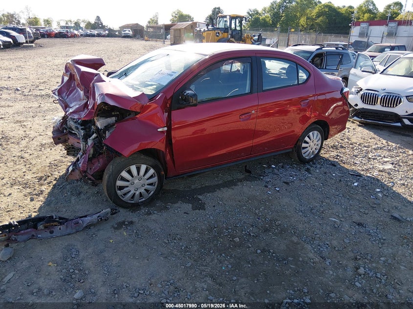 2023 Mitsubishi Mirage VIN ML32FUFJ0PHF03494 IAAI salvage auction — FRONT END, Salvage Title, sold $100 on 2026-07-15 (photo 2)