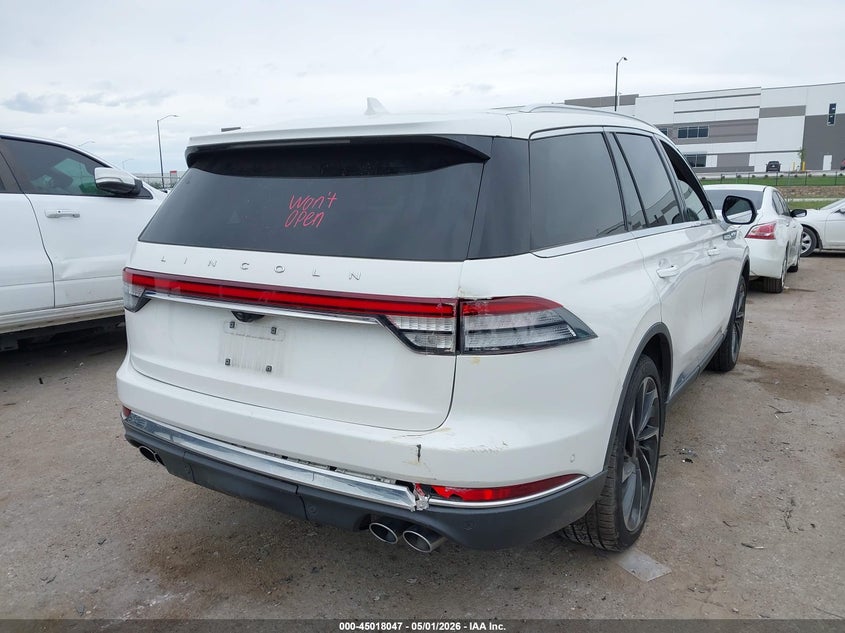 2022 Lincoln Aviator VIN 5LM5J7XC9NGL10800 IAAI salvage auction — LEFT SIDE, Original (Texas), sold $9,175 on 2026-07-28 (photo 4)