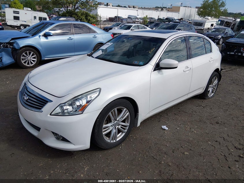 2010 Infiniti G37 VIN JN1CV6AR6AM252346 IAAI salvage auction — RIGHT SIDE, Salvage (Pennsylvania), sold $350 on 2026-07-10 (photo 2)