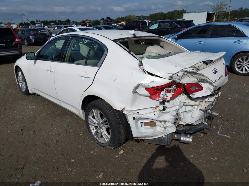2010 Infiniti G37 VIN JN1CV6AR6AM252346 IAAI salvage auction — RIGHT SIDE, Salvage (Pennsylvania), sold $350 on 2026-07-10 (photo 3)