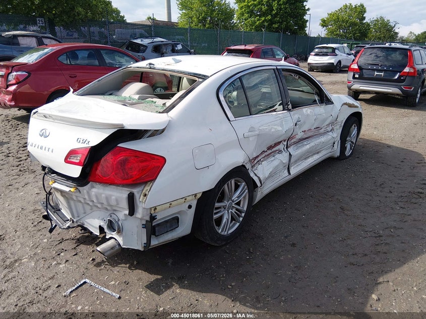 2010 Infiniti G37 VIN JN1CV6AR6AM252346 IAAI salvage auction — RIGHT SIDE, Salvage (Pennsylvania), sold $350 on 2026-07-10 (photo 4)